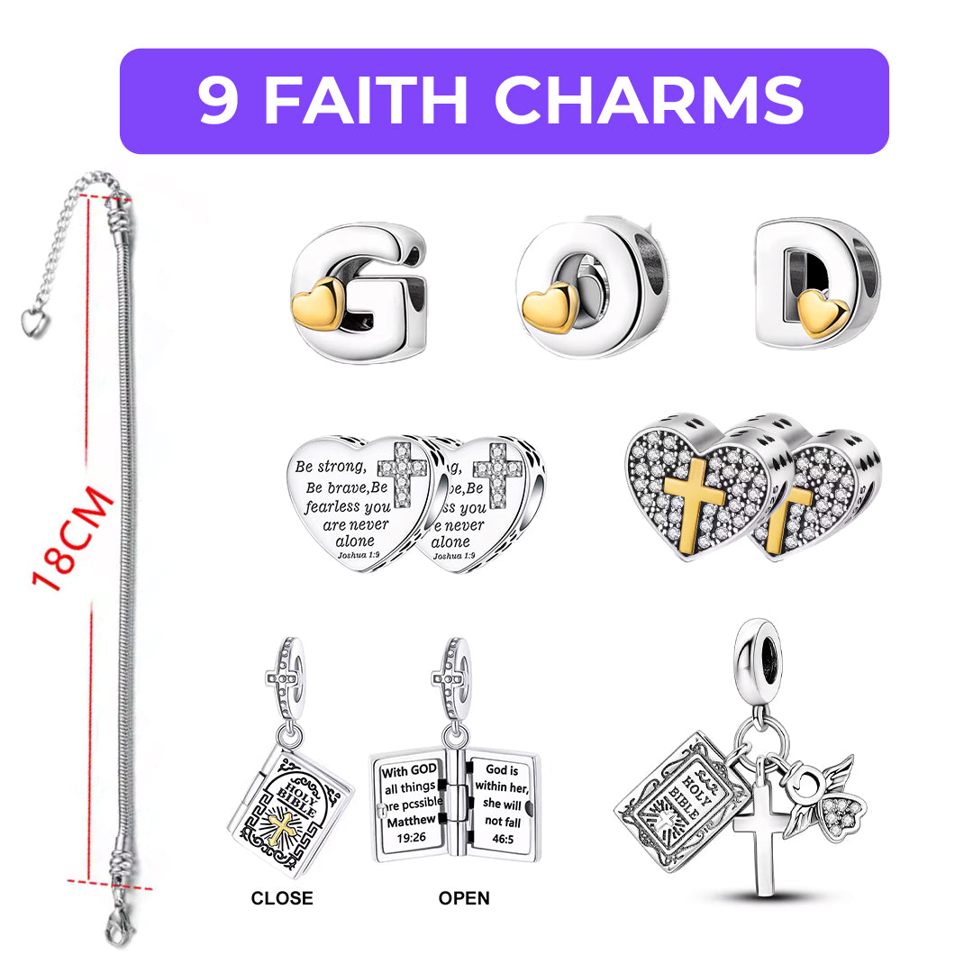 Faith charm bracelet